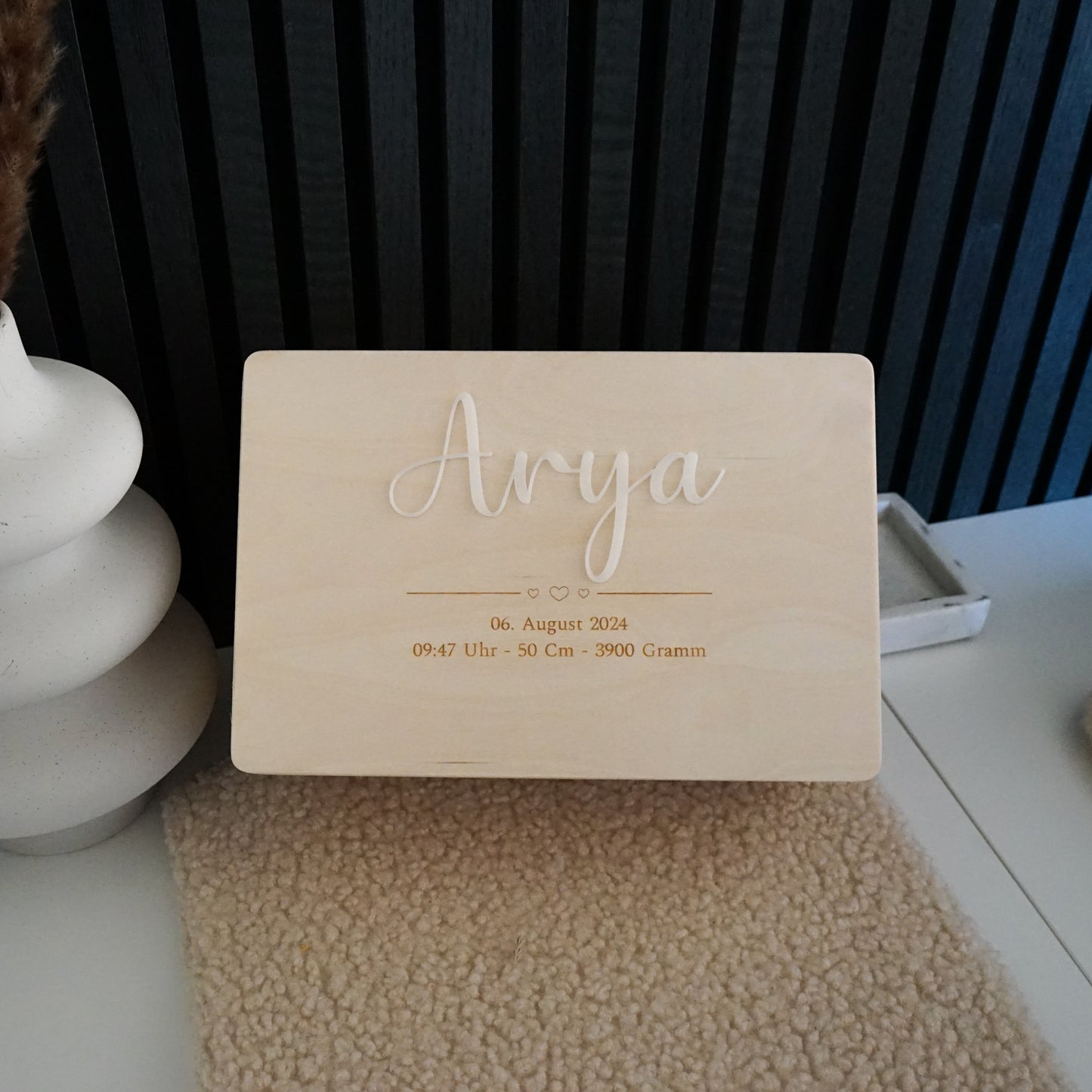 Personalisierte Erinnerungskiste - Baby 3D Acryl Name
