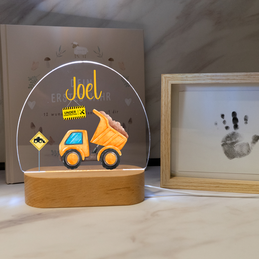 Personalisierte Nachtlampe LED - Bagger Joe