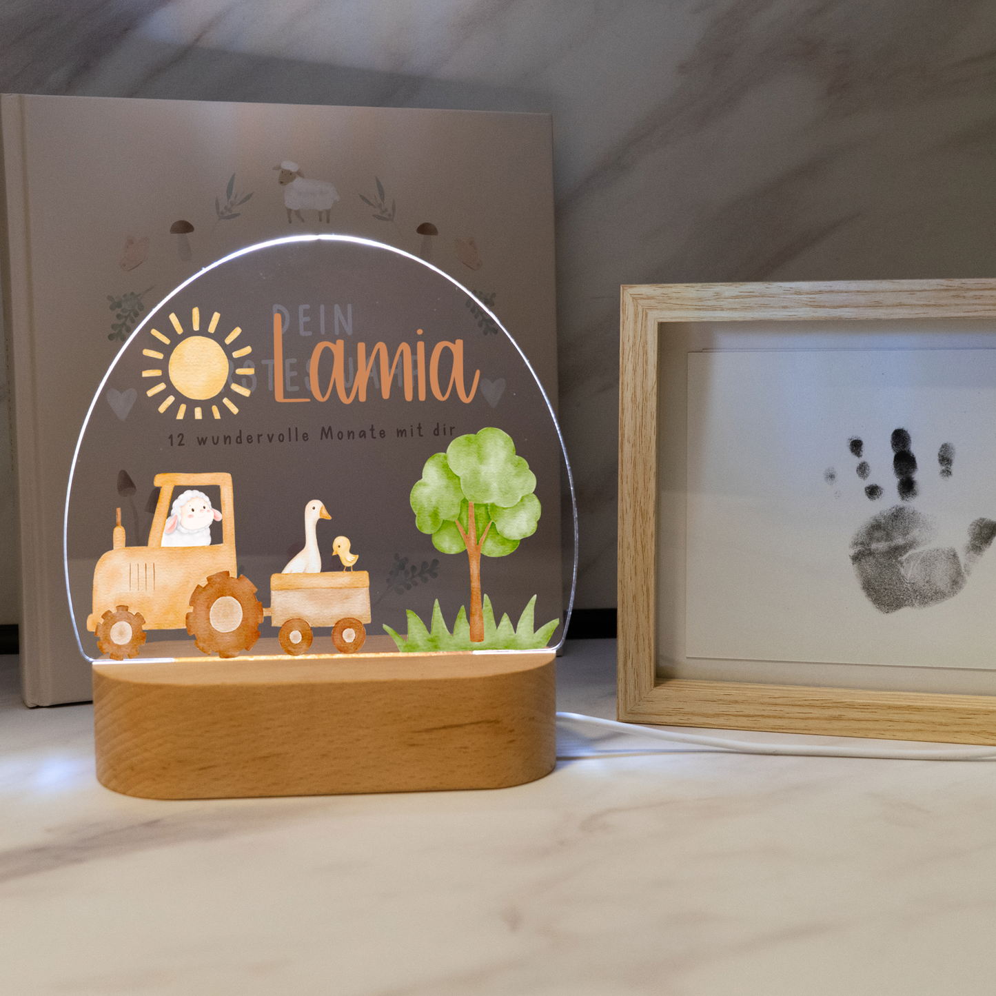 Personalisierte Nachtlampe LED - Bauernhof Farm