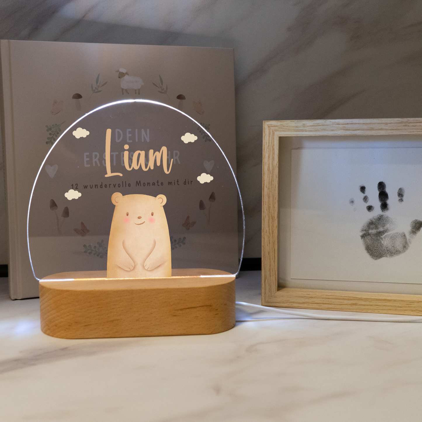 Personalisierte Nachtlampe LED - PapaBär