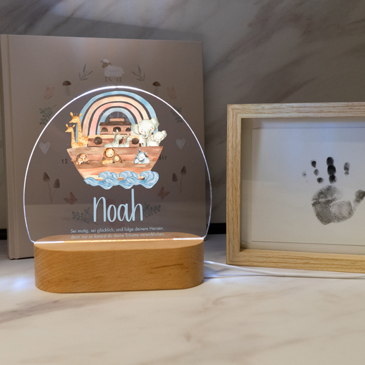 Personalisierte Nachtlampe LED - Arche Noah "Sei Mutig"