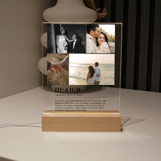 Personalisierte Nachtlampe - Unsere Liebesgeschichte