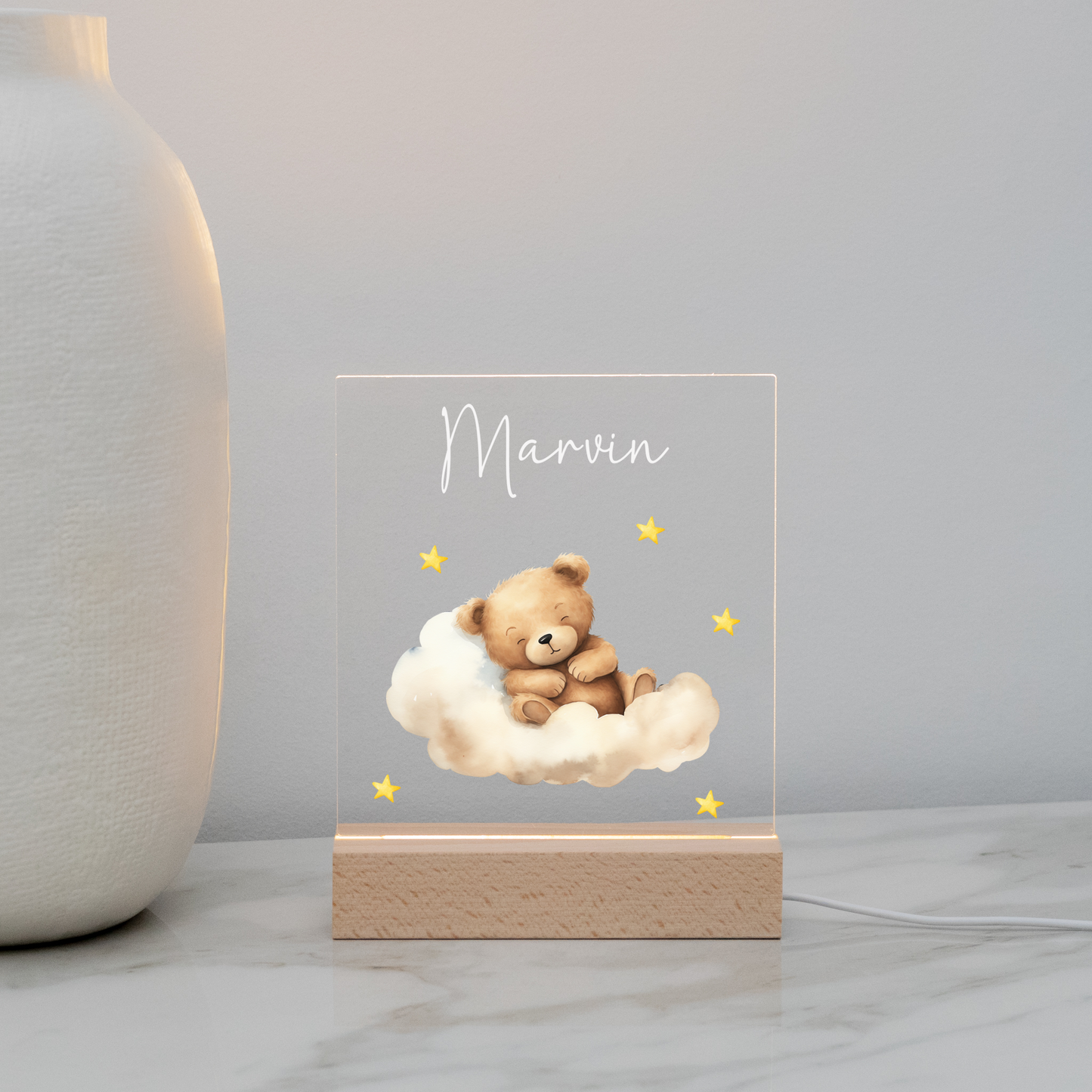 Personalisierte Nachtlampe - Bohemian Teddy
