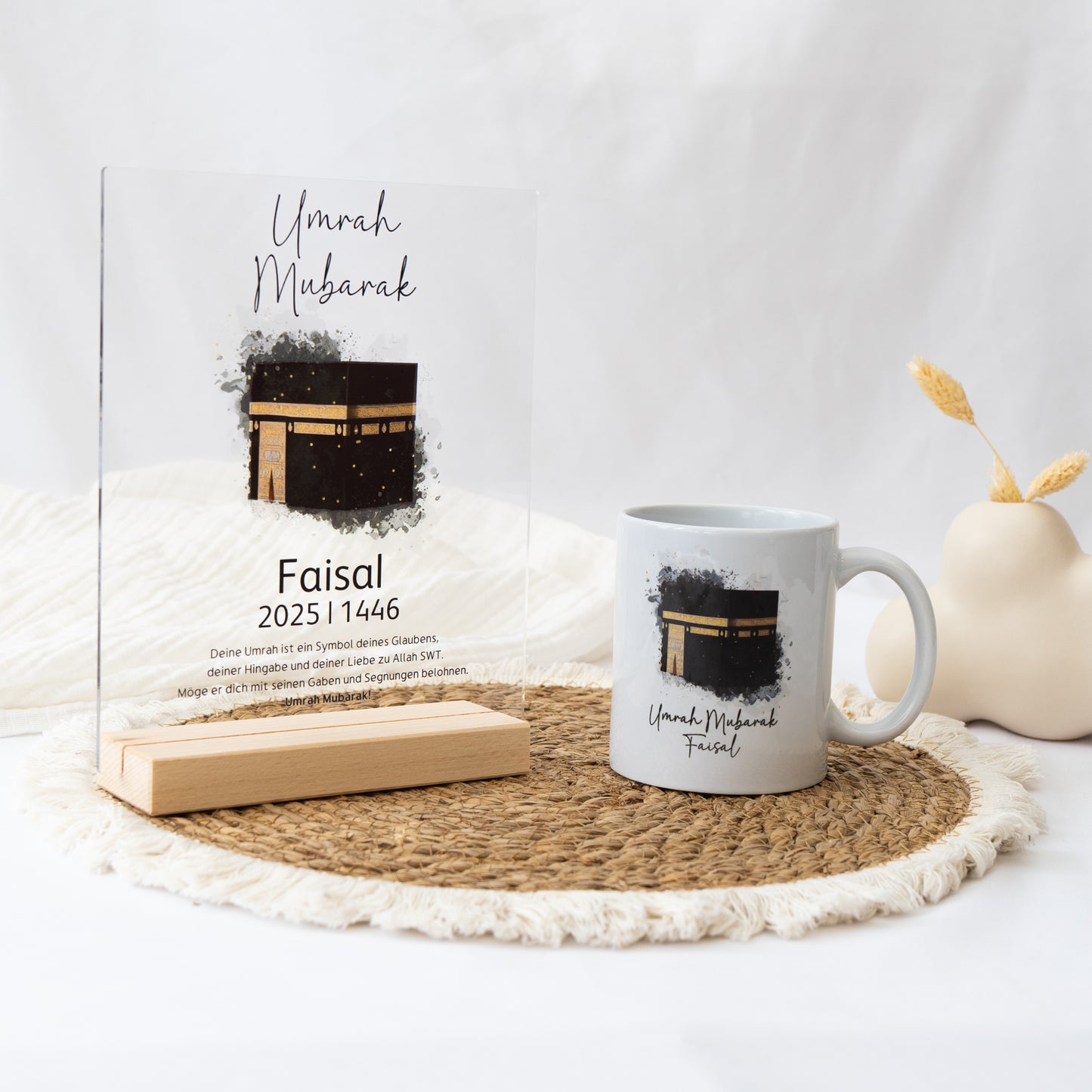 Umrah Geschenkeset - Schokobox | Acrylschild | Tasse