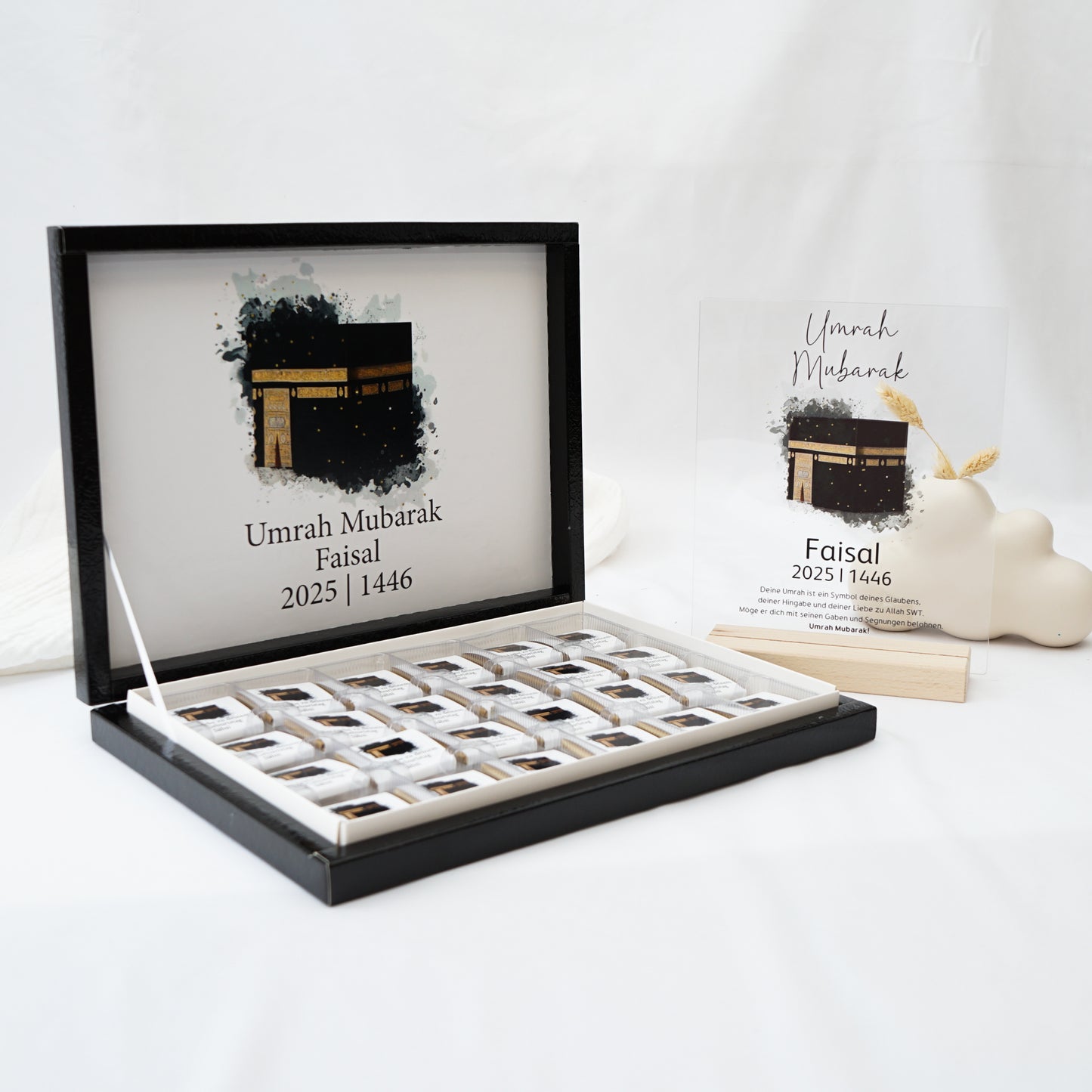 Umrah Geschenkeset - Schokobox | Acrylschild | Tasse