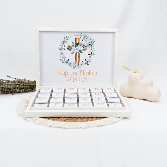 Schokobox Personalisiert - Taufe Eukalyptus