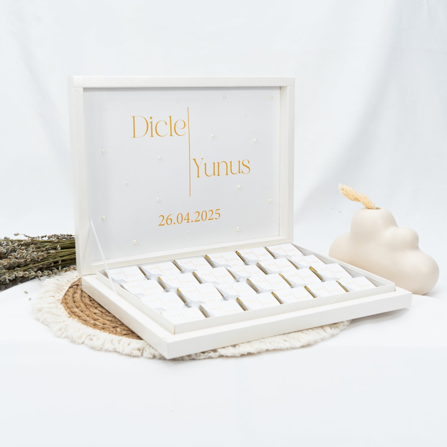 Schokobox Personalisiert - Royal Golden & Perlen
