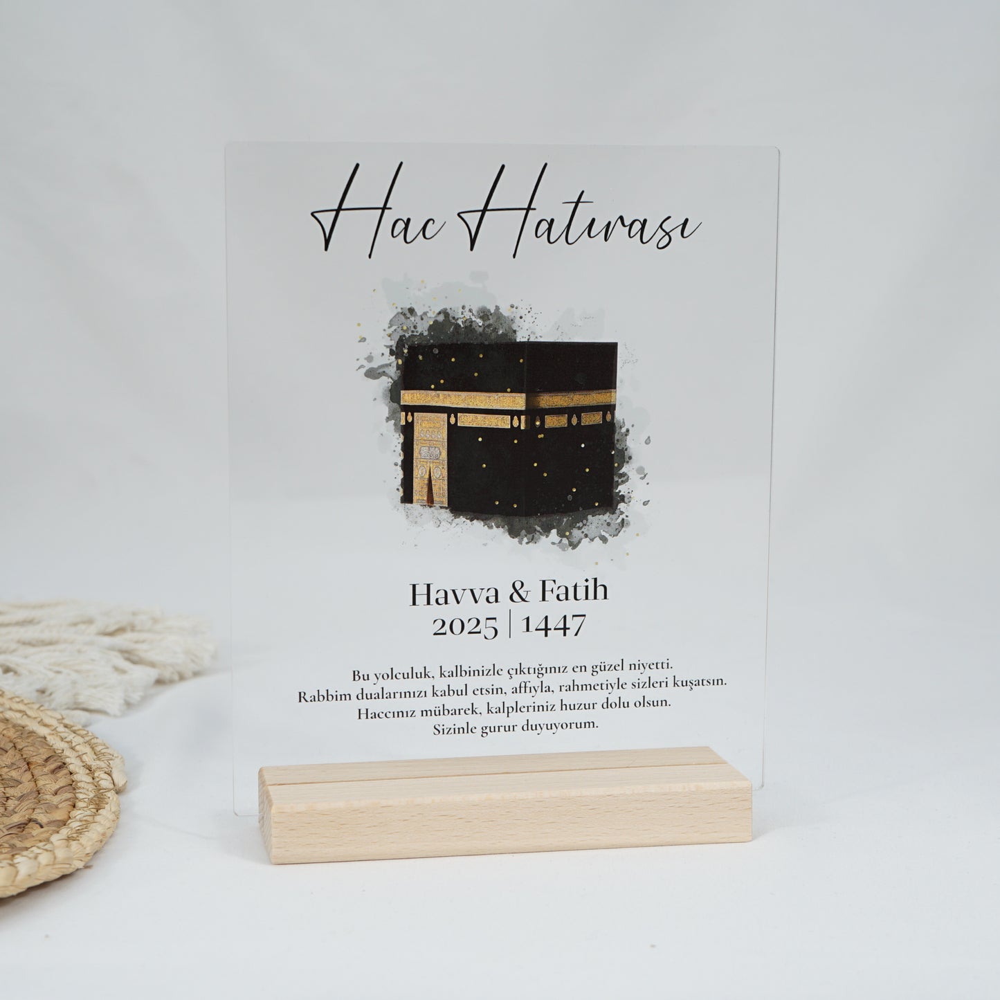 Personalisiertes Acrylglas zur Hajj