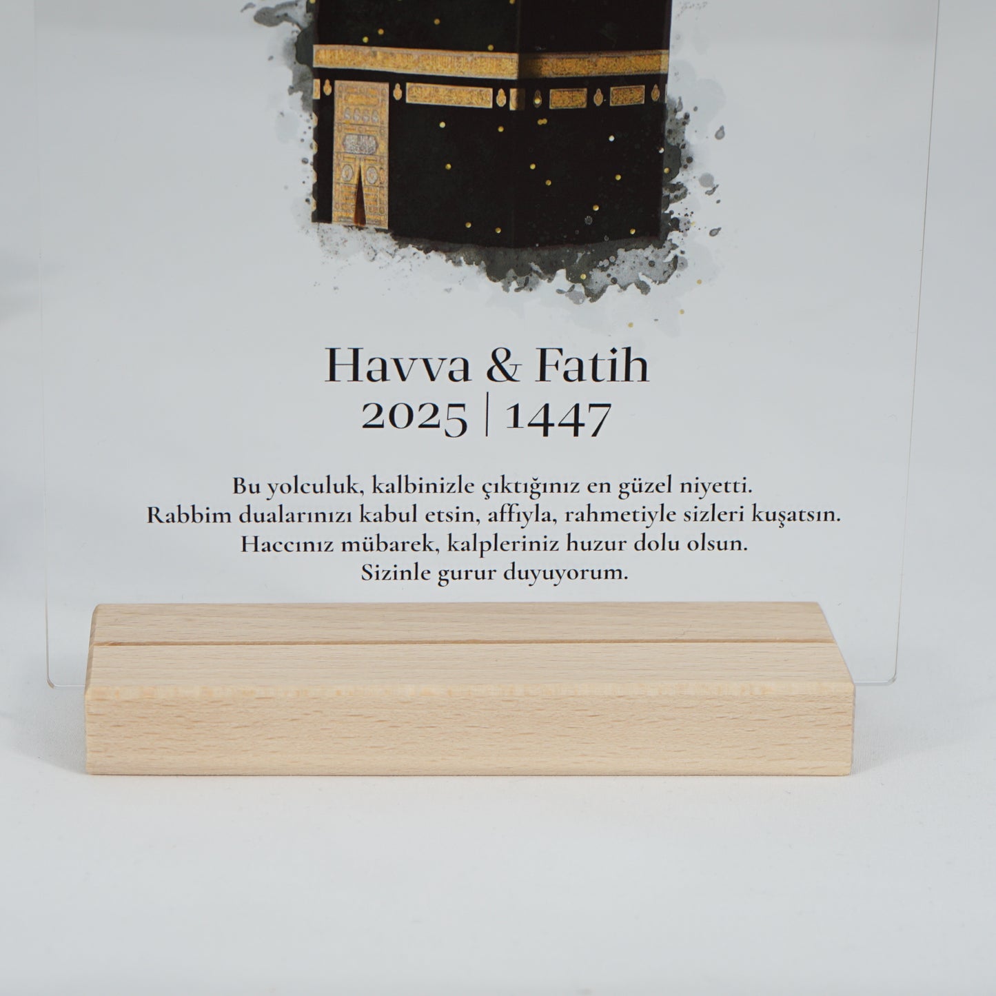 Personalisiertes Acrylglas zur Hajj