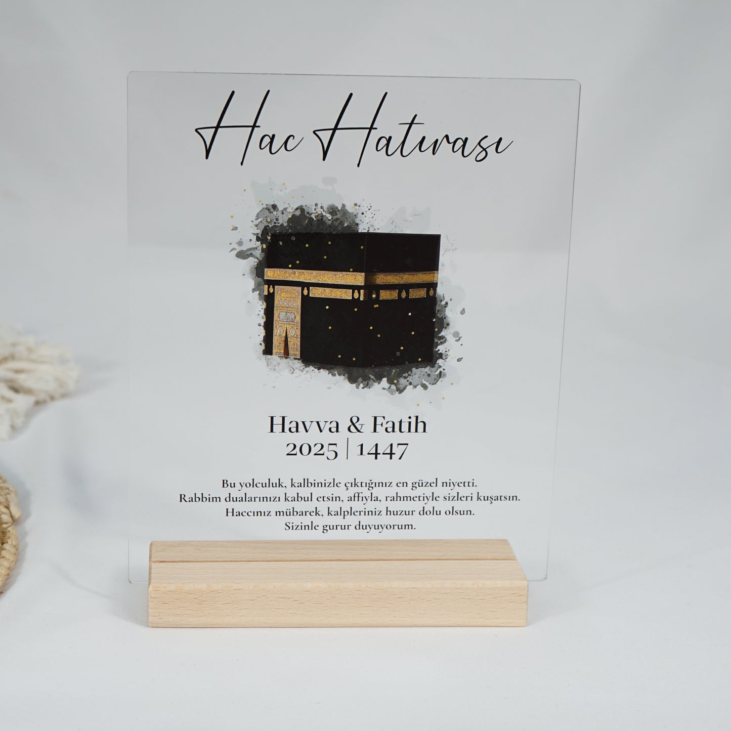 Personalisiertes Acrylglas zur Hajj