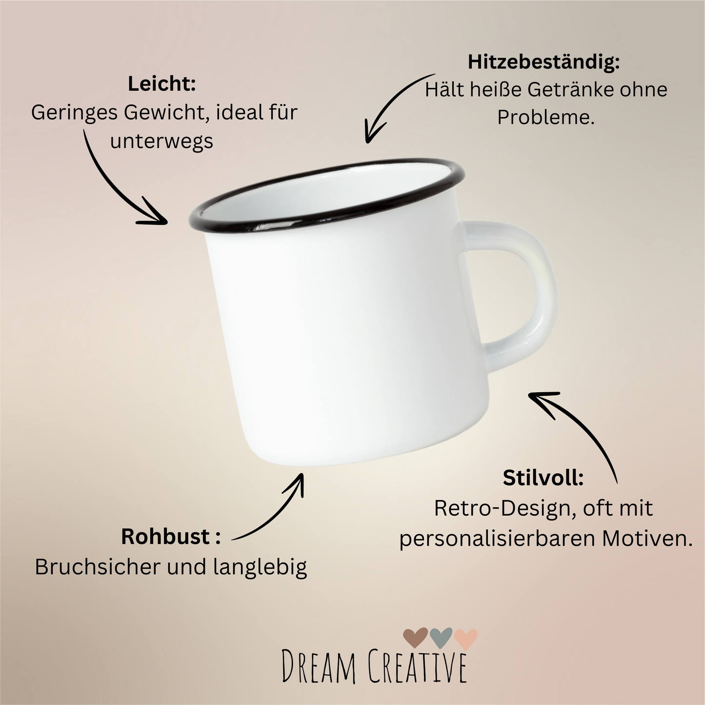 Emaille Kindertasse Personalisiert - Ostertassen