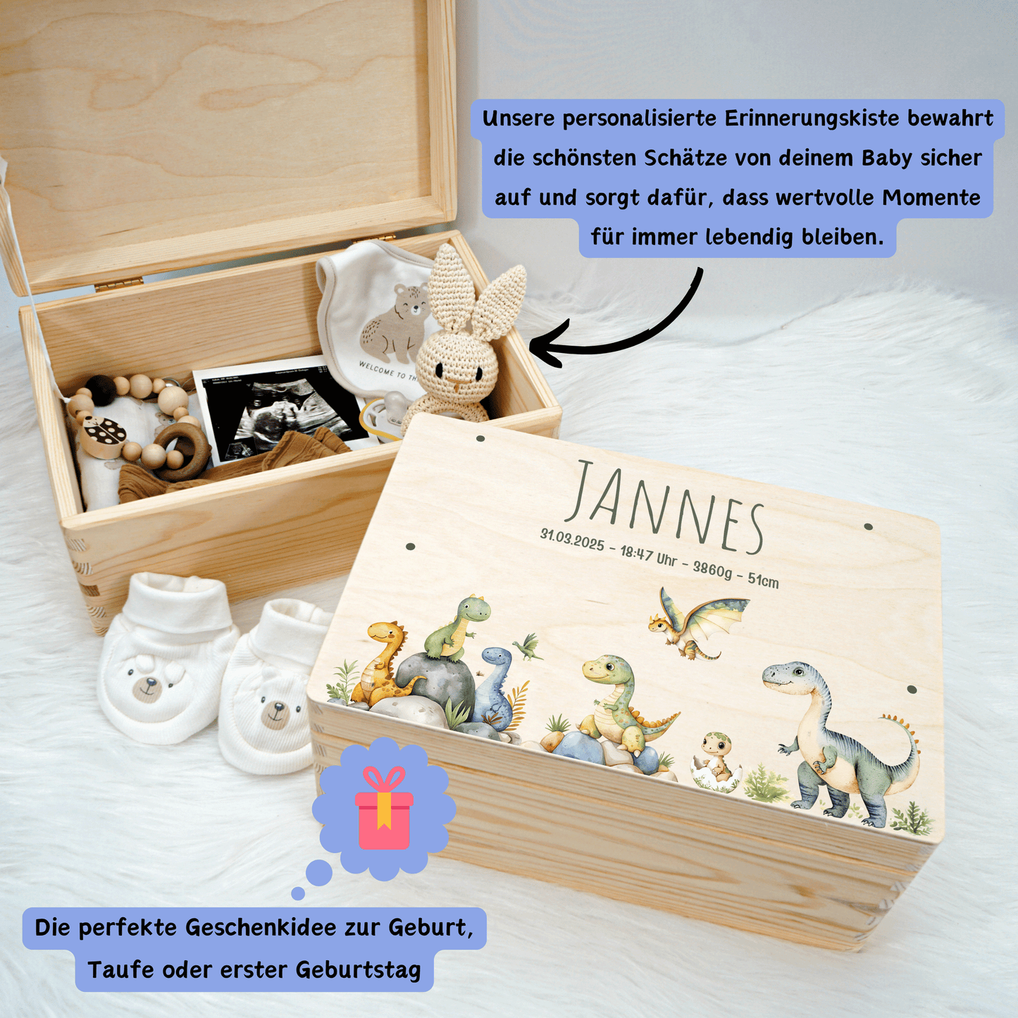 Personalized Memory Box - Baby Lion