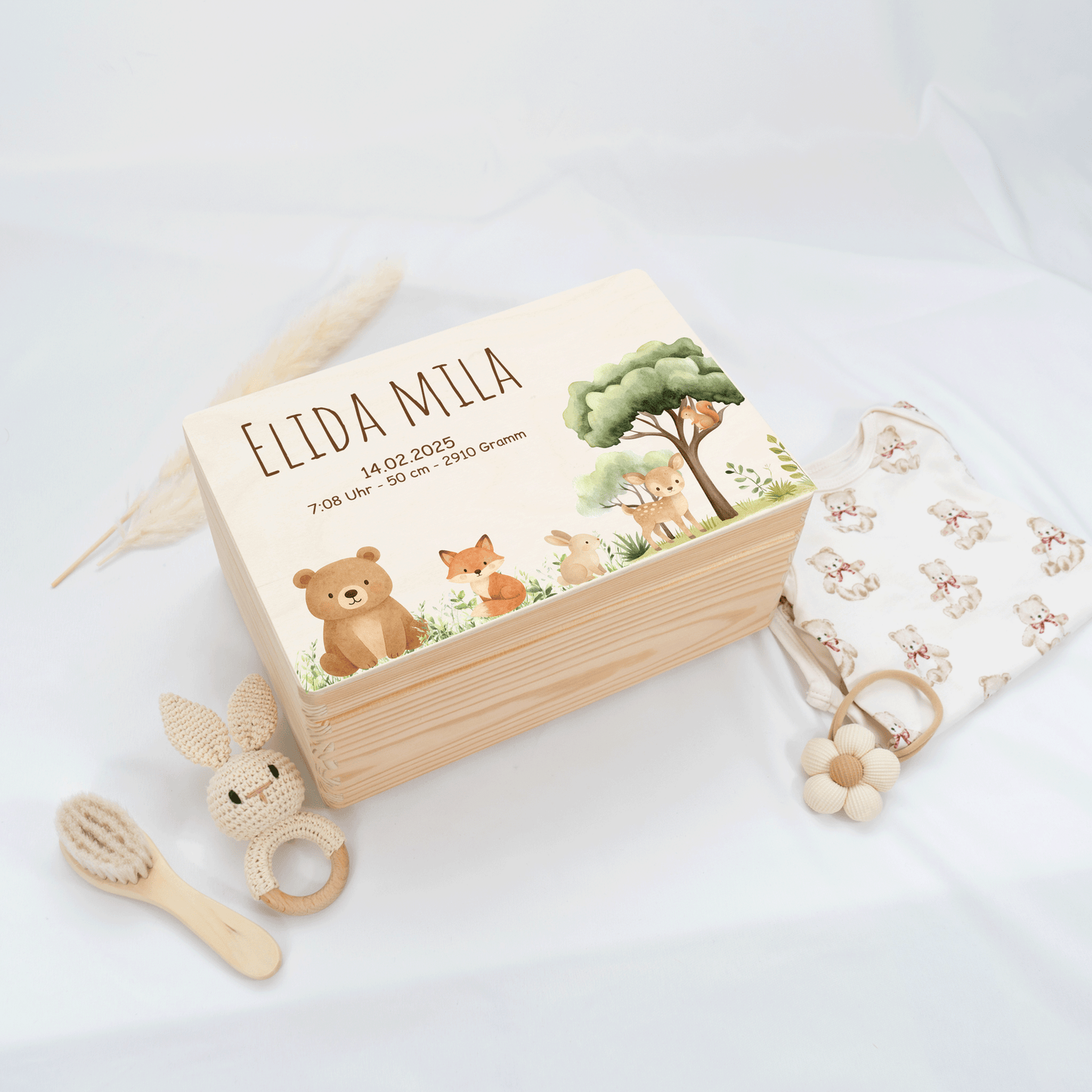 Personalisierte Erinnerungskiste - Baby Safari