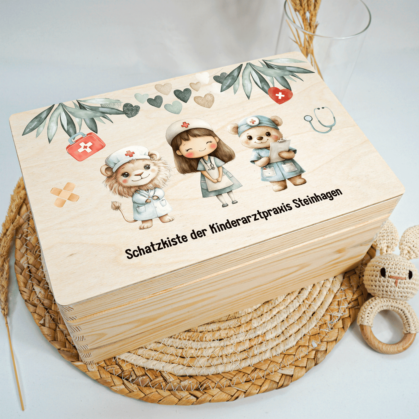 Personalisierte Erinnerungskiste - Kinderarzt Design