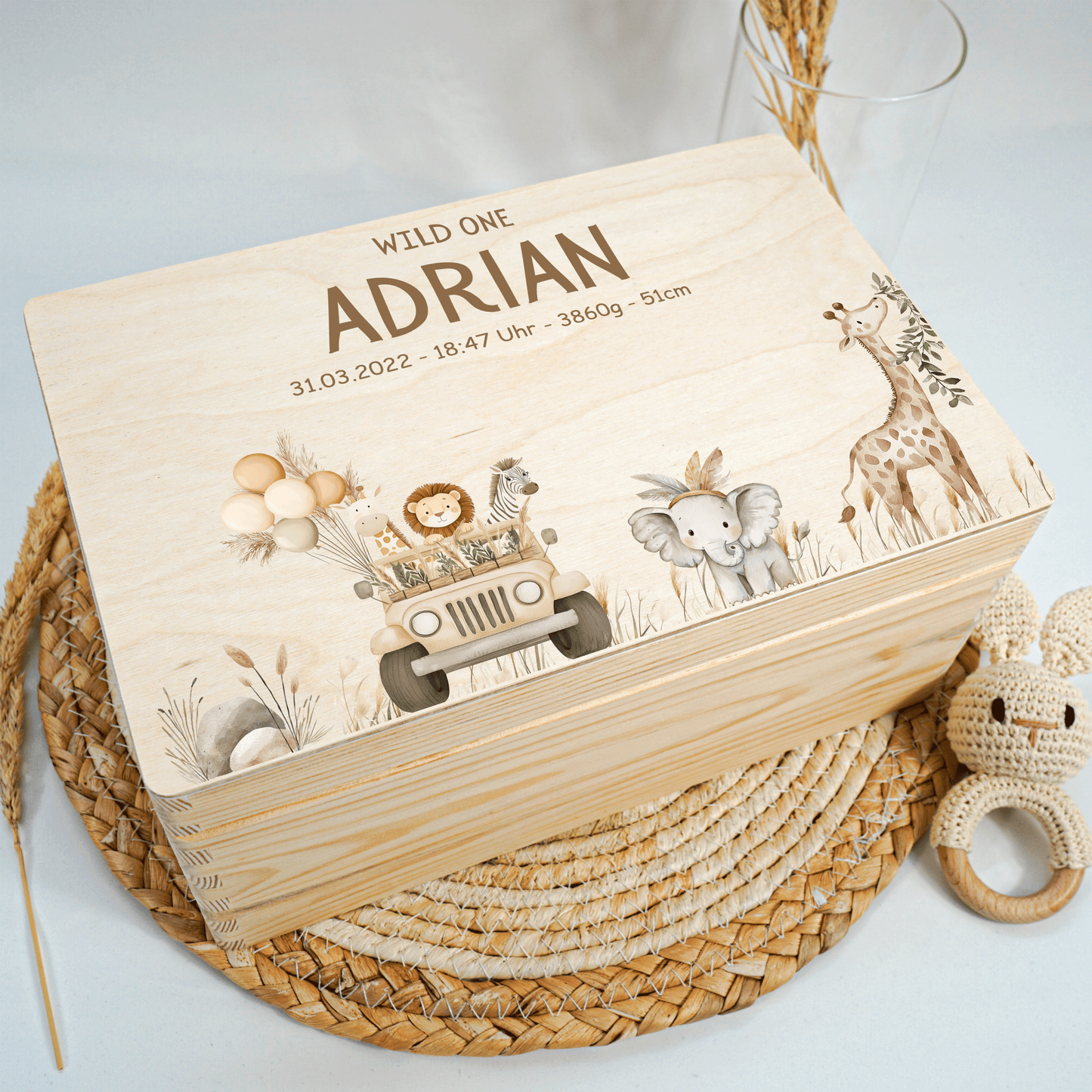 Personalized Memory Box - Baby Lion