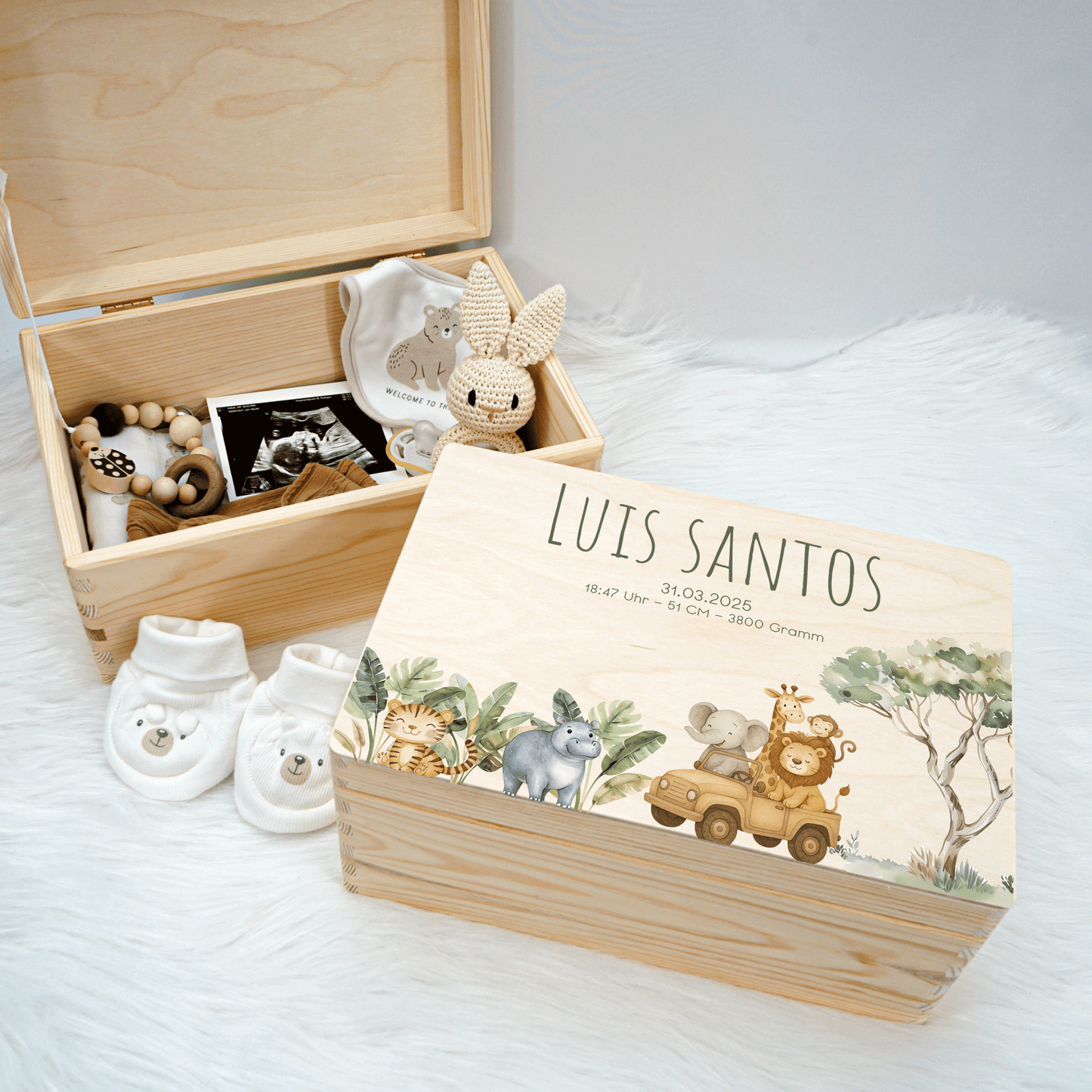 Personalized Memory Box - Baby Lion