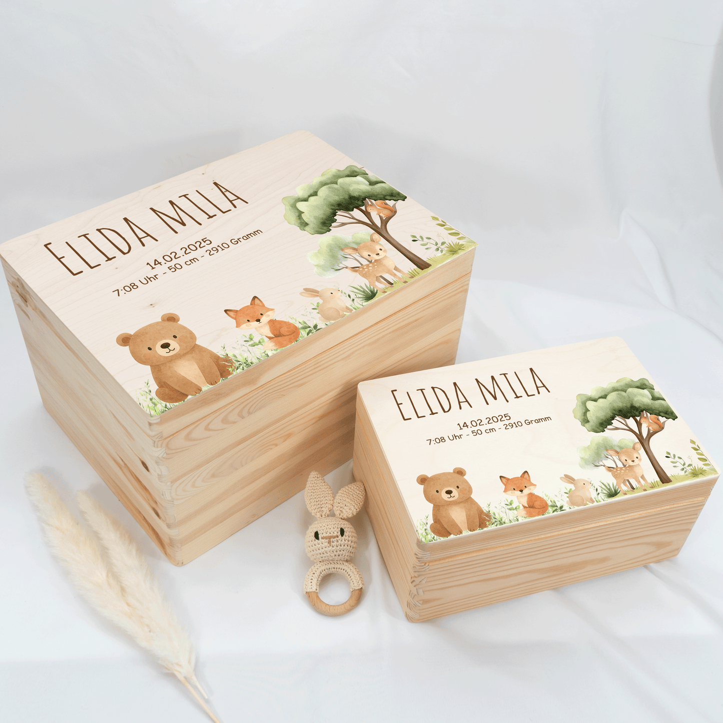 Personalisierte Erinnerungskiste - Baby Safari