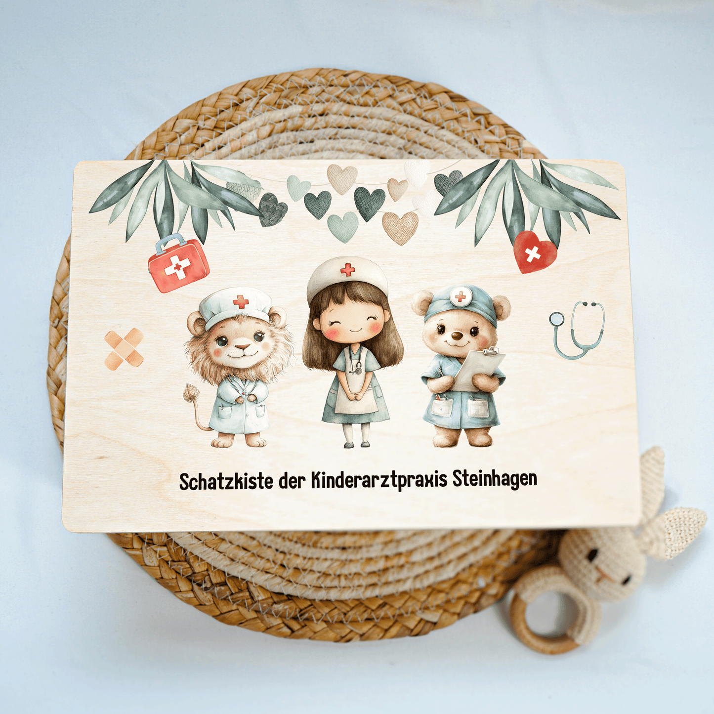Personalisierte Erinnerungskiste - Kinderarzt Design