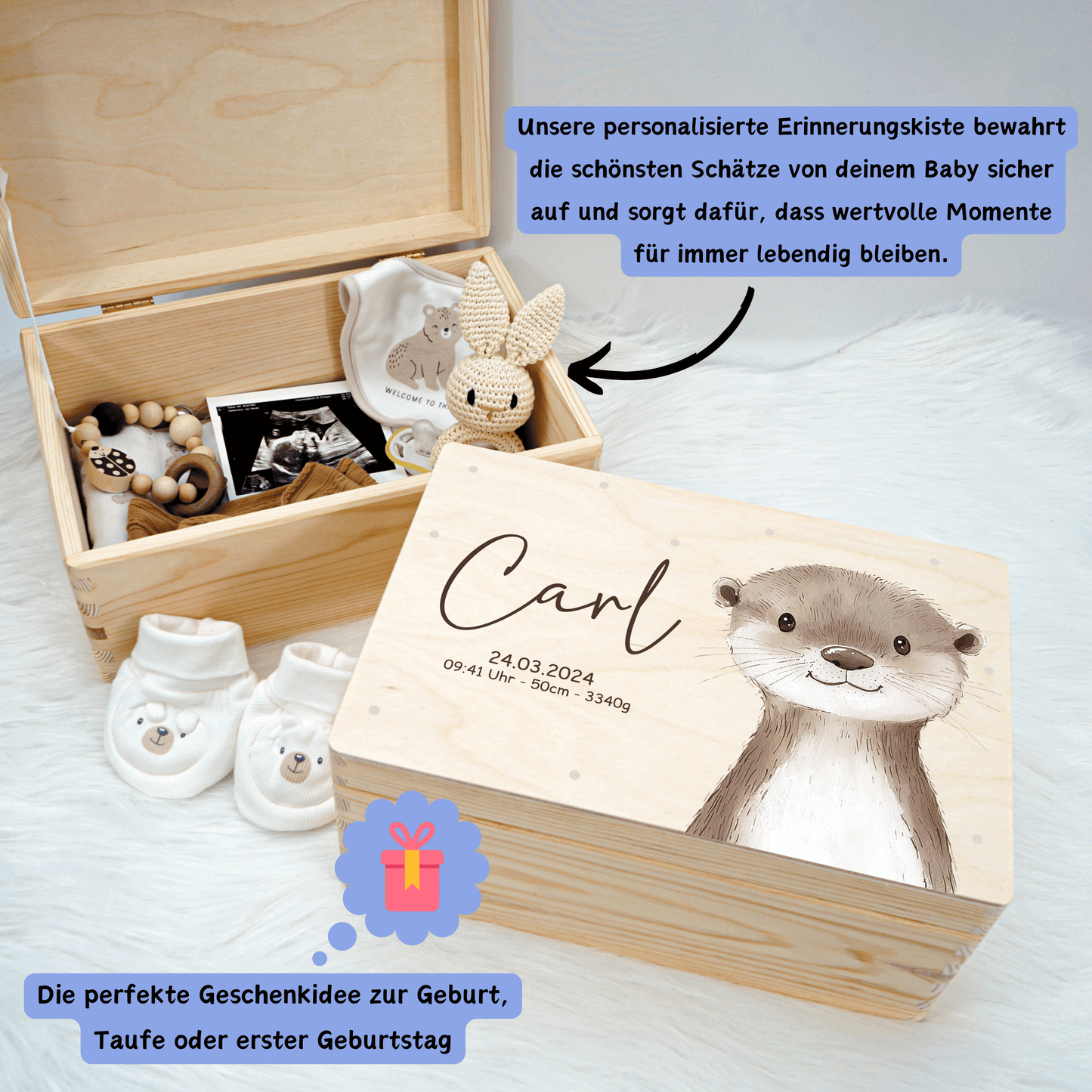 Personalized Memory Box - Baby Lion