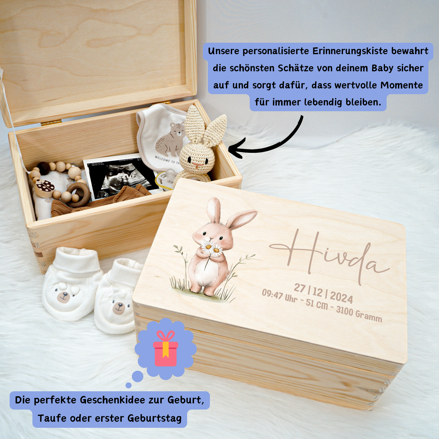 Personalized Memory Box - Baby Lion