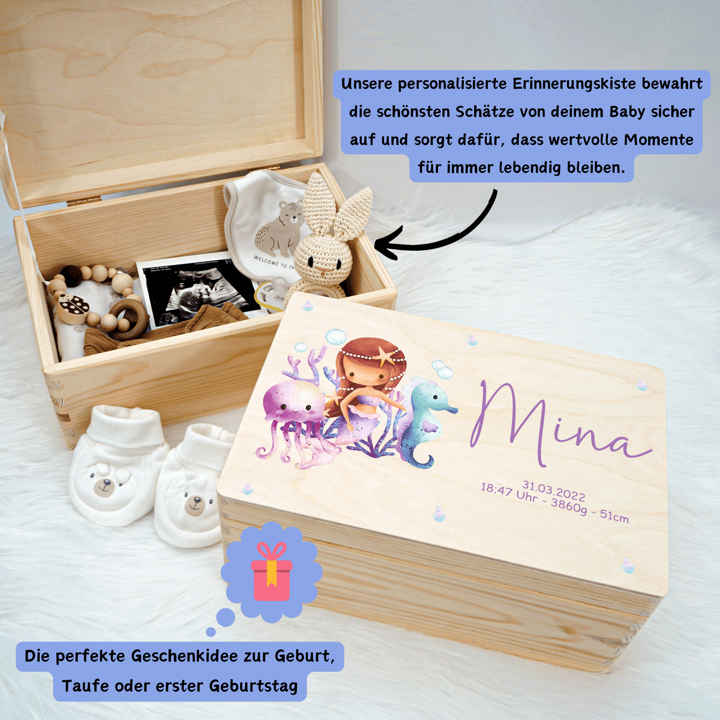 Personalized Memory Box - Baby Lion