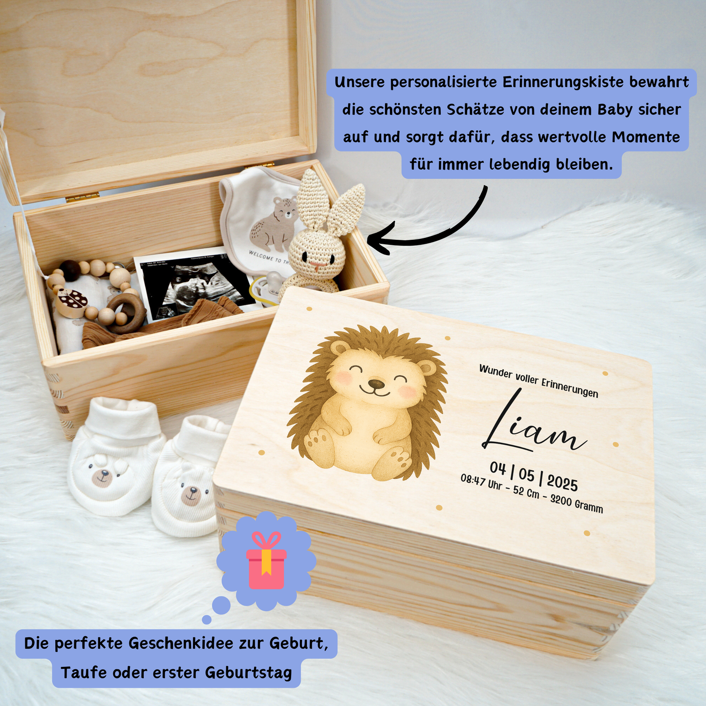 Personalized Memory Box - Baby Lion