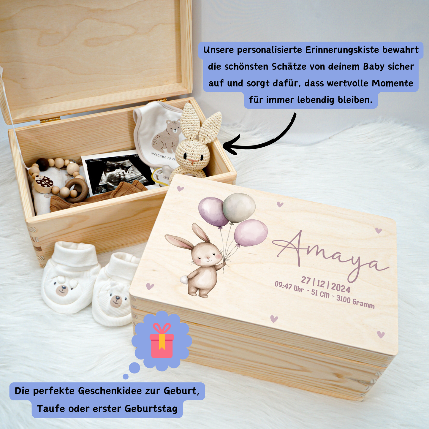 Personalized Memory Box - Baby Lion