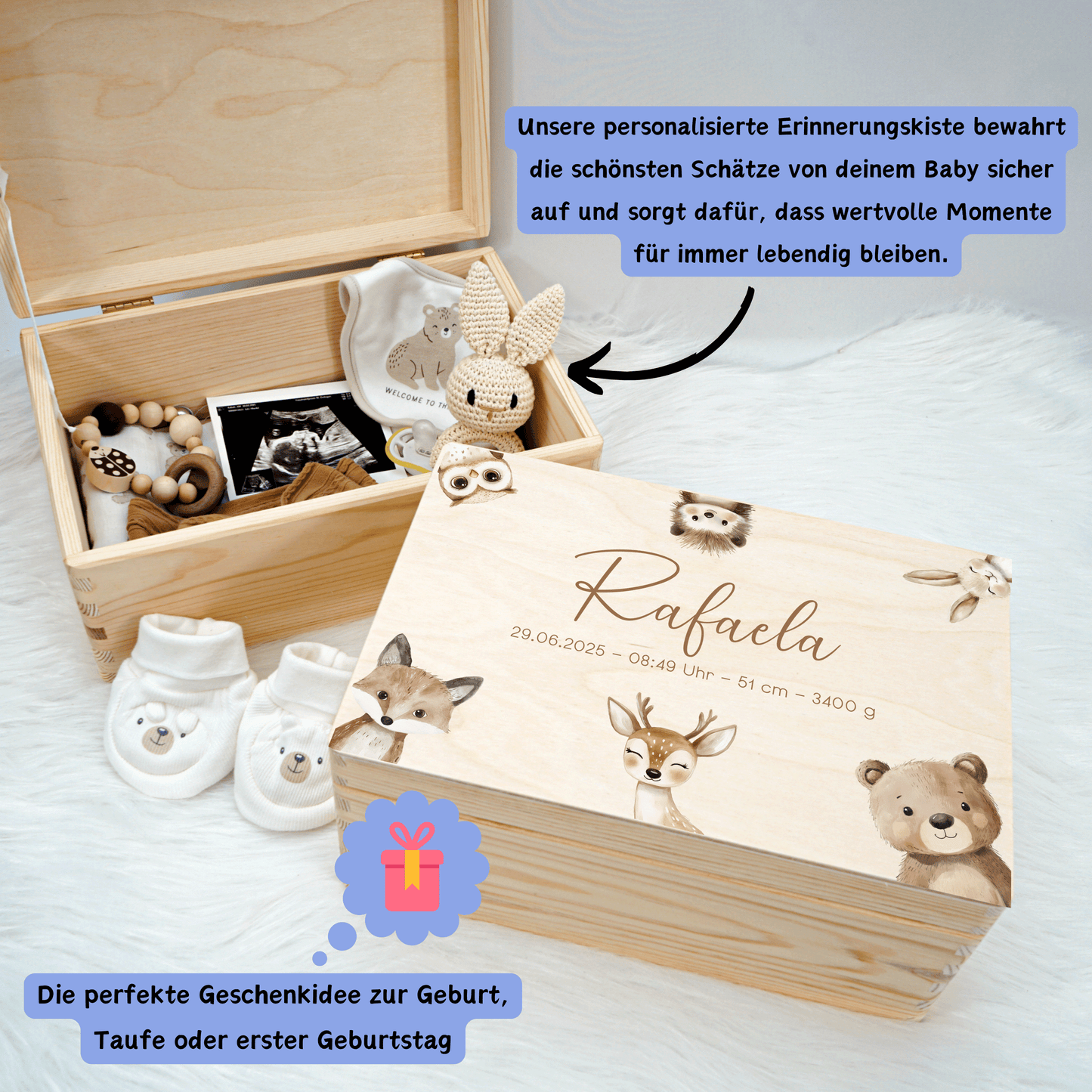 Personalized Memory Box - Baby Lion