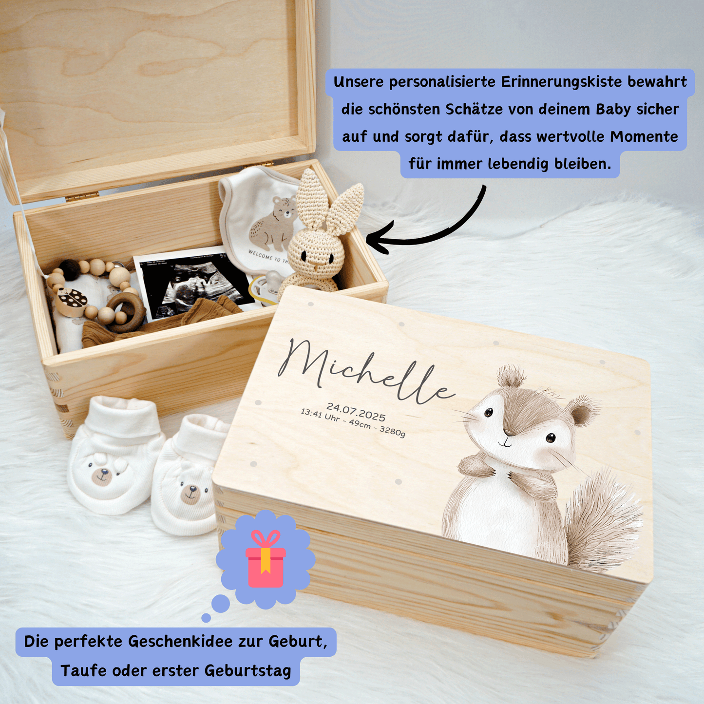 Personalized Memory Box - Baby Lion