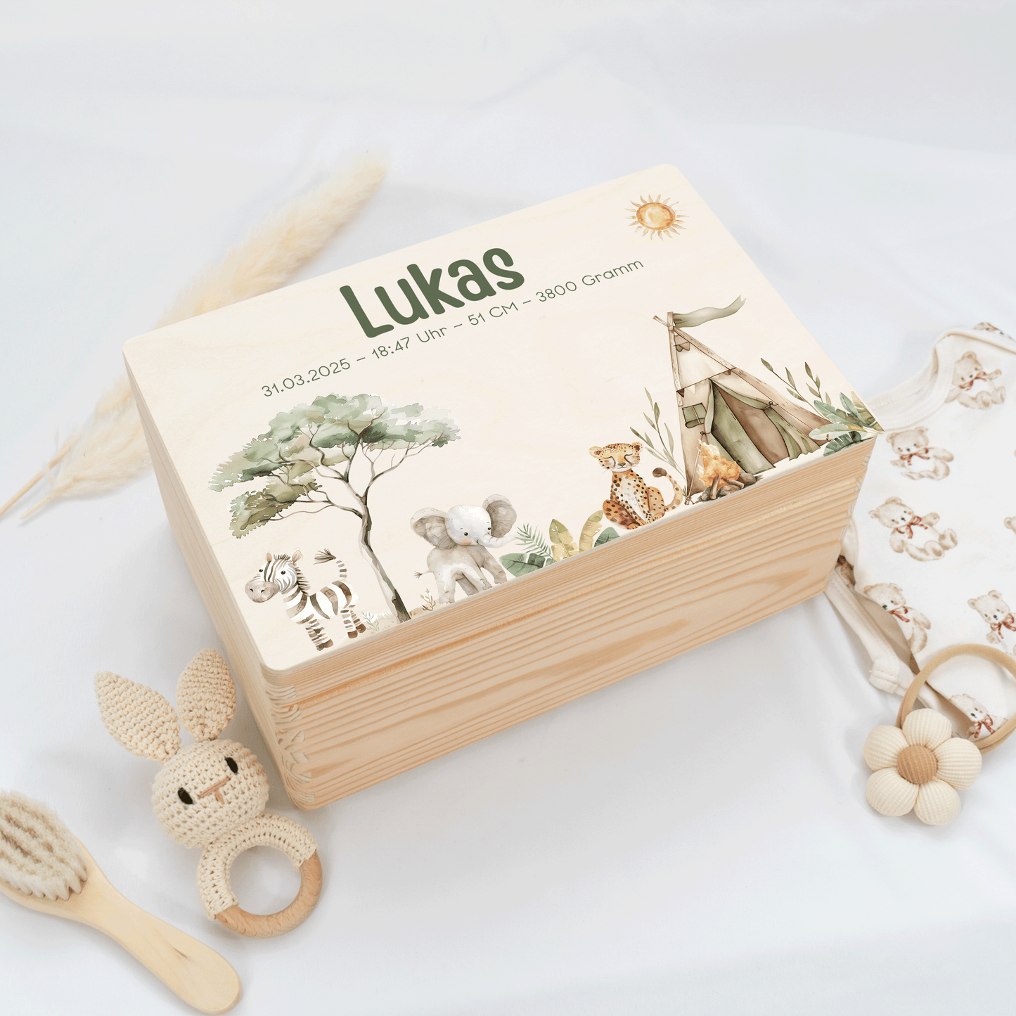 Personalized Memory Box - Baby Lion