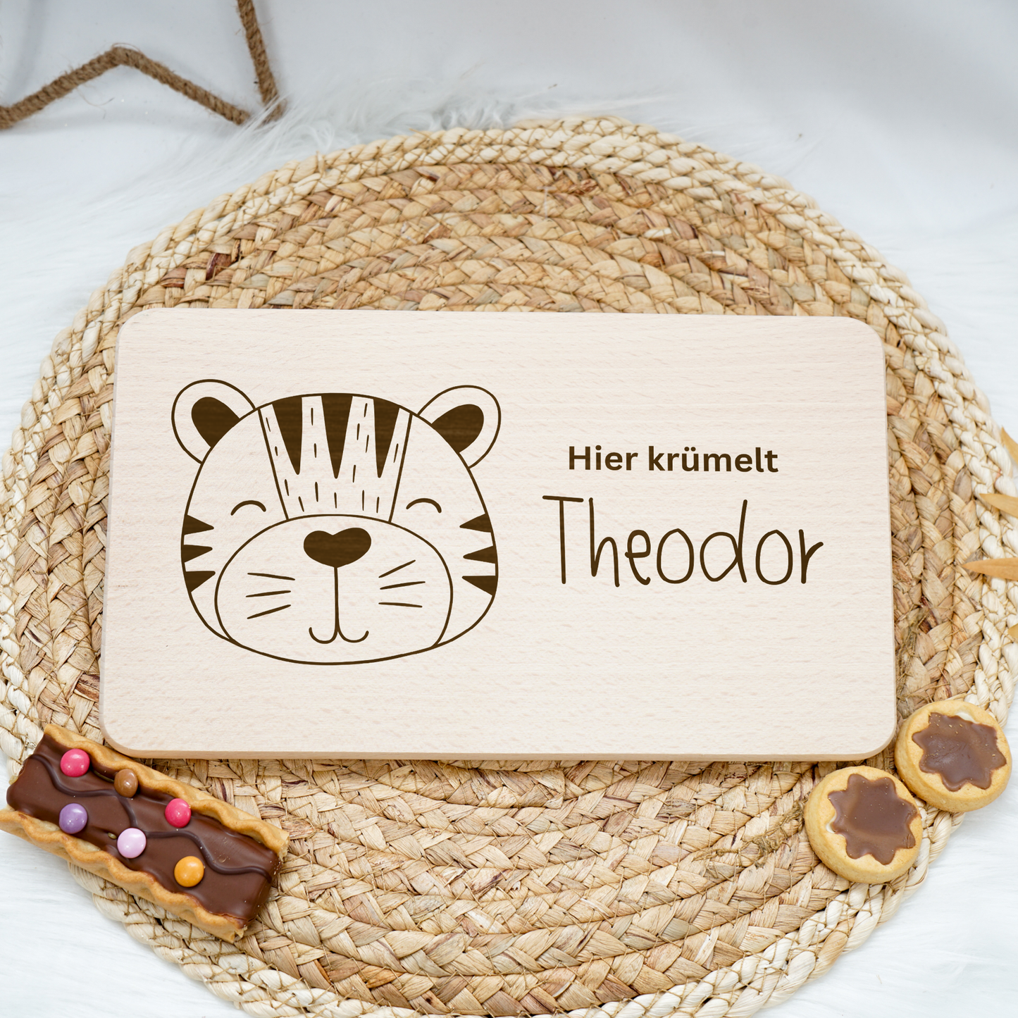 Frühstücksbrettchen Personalisiert - Babytiger