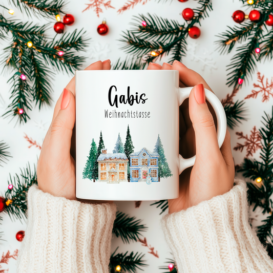 Weihnachtstasse Personalisiert - Weihnachtswald