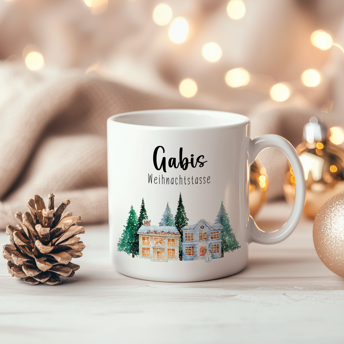 Weihnachtstasse Personalisiert - Weihnachtswald