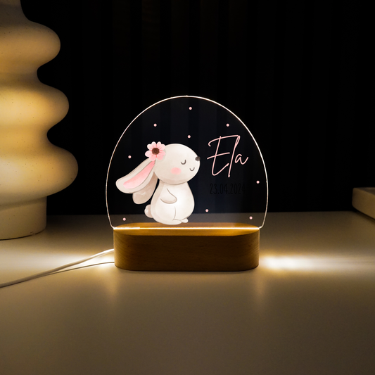 Personalisierte Nachtlampe LED - Hase