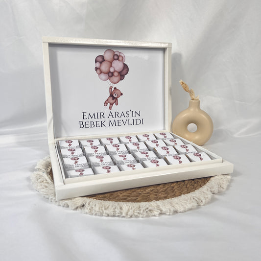 Schokobox Personalisiert - TeddyBär Beige 2