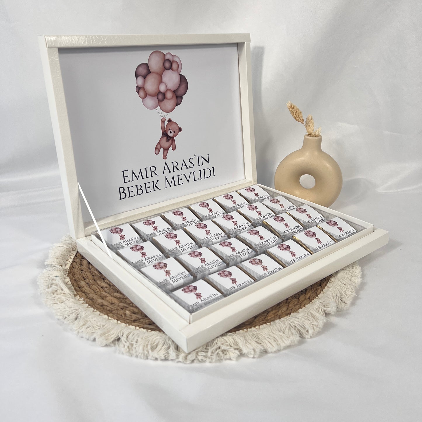 Schokobox Personalisiert - TeddyBär Beige 2