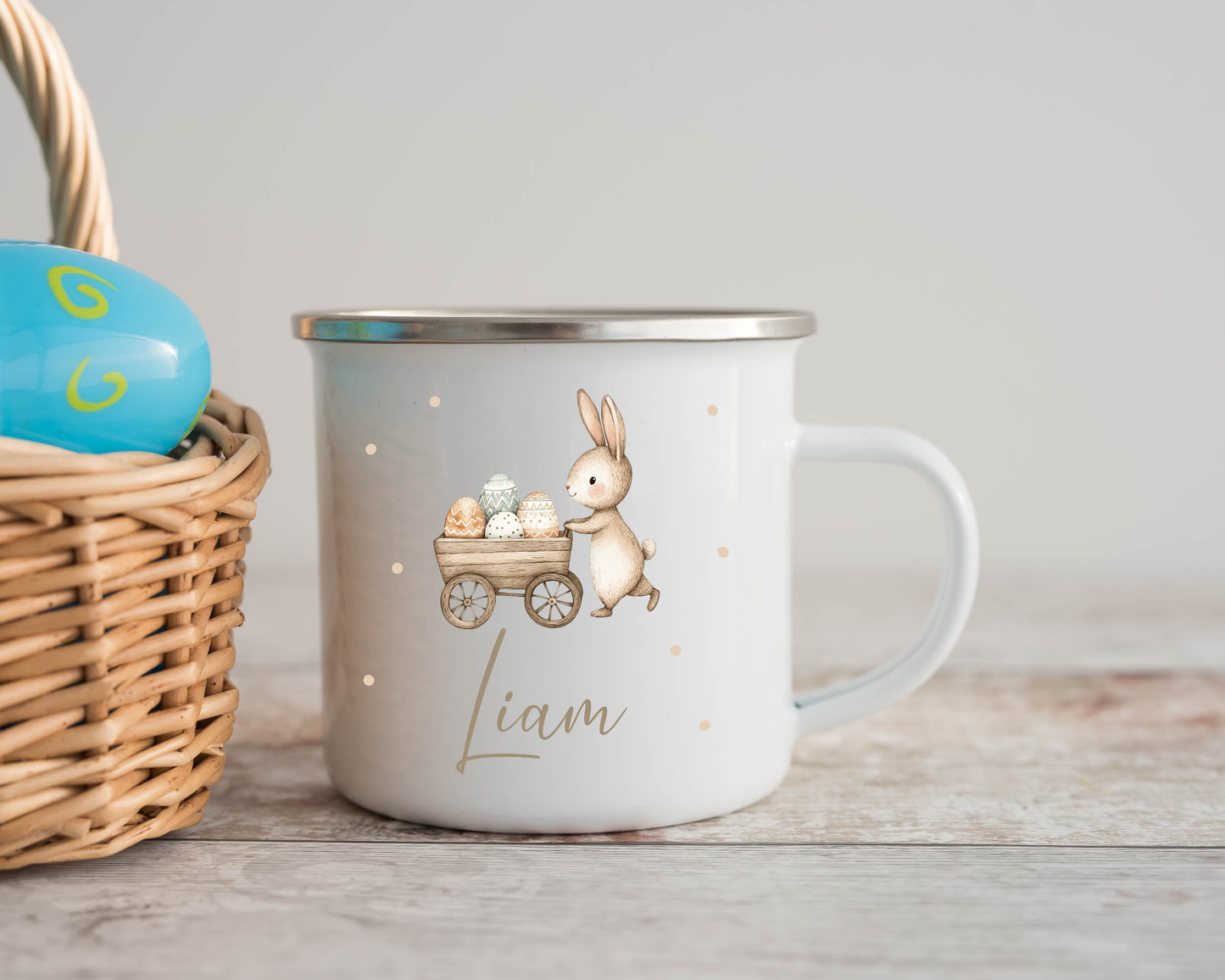 Emaille Kindertasse Personalisiert - Ostertassen