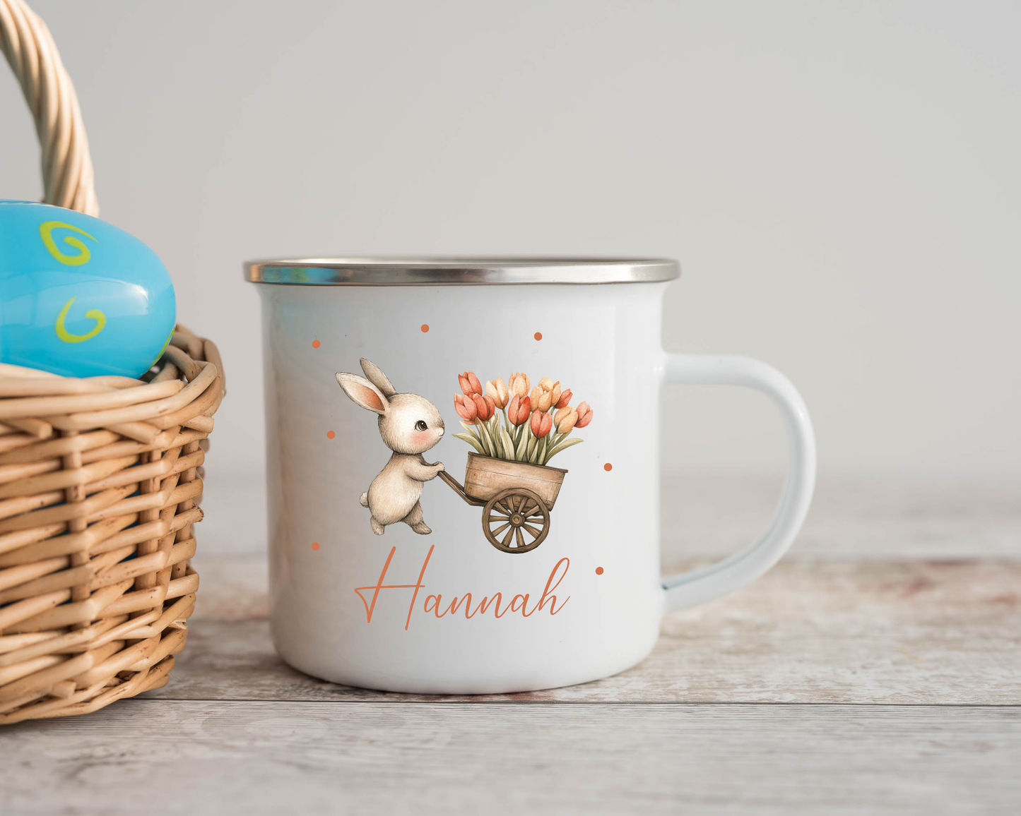Emaille Kindertasse Personalisiert - Ostertassen