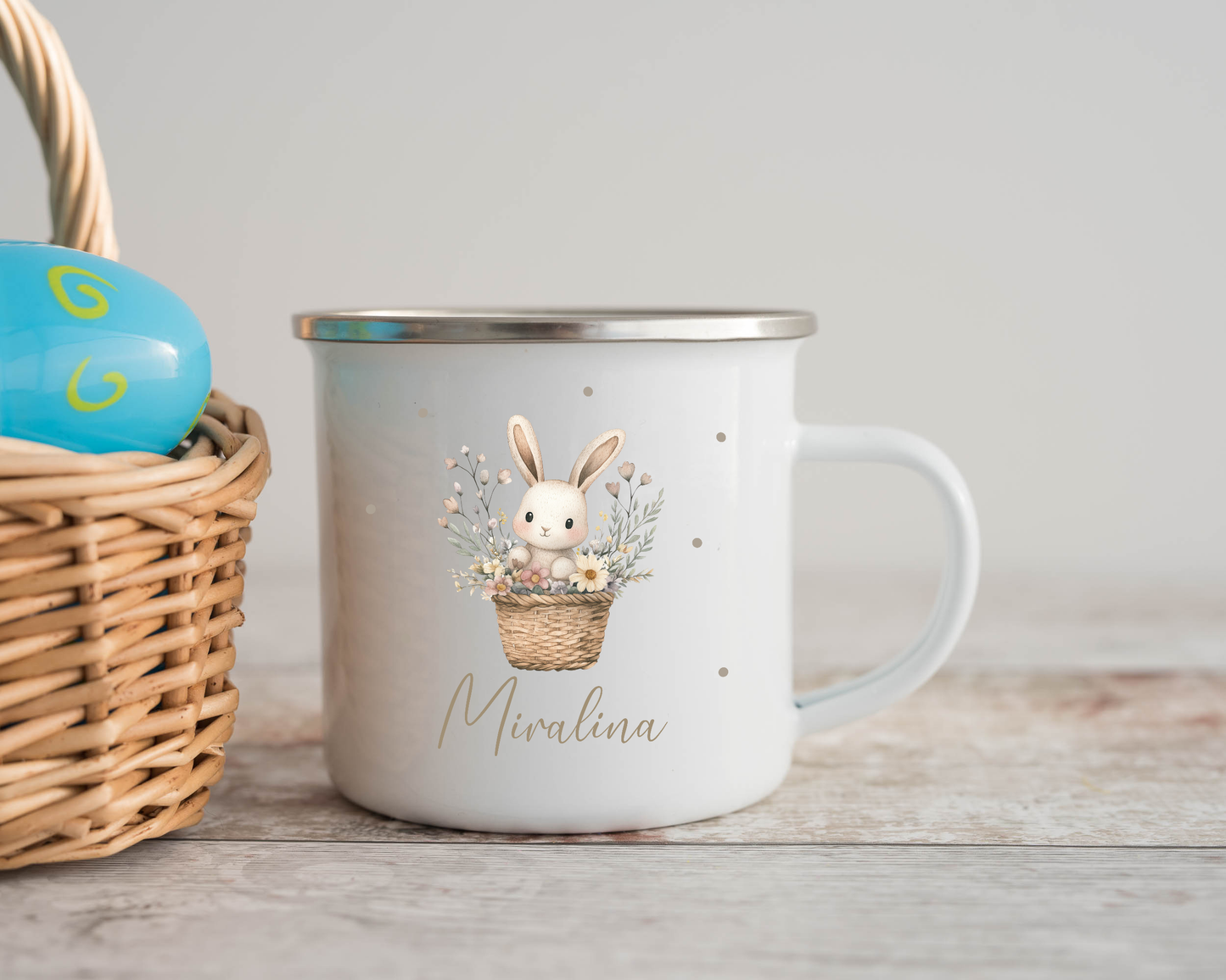 Emaille Kindertasse Personalisiert - Ostertassen