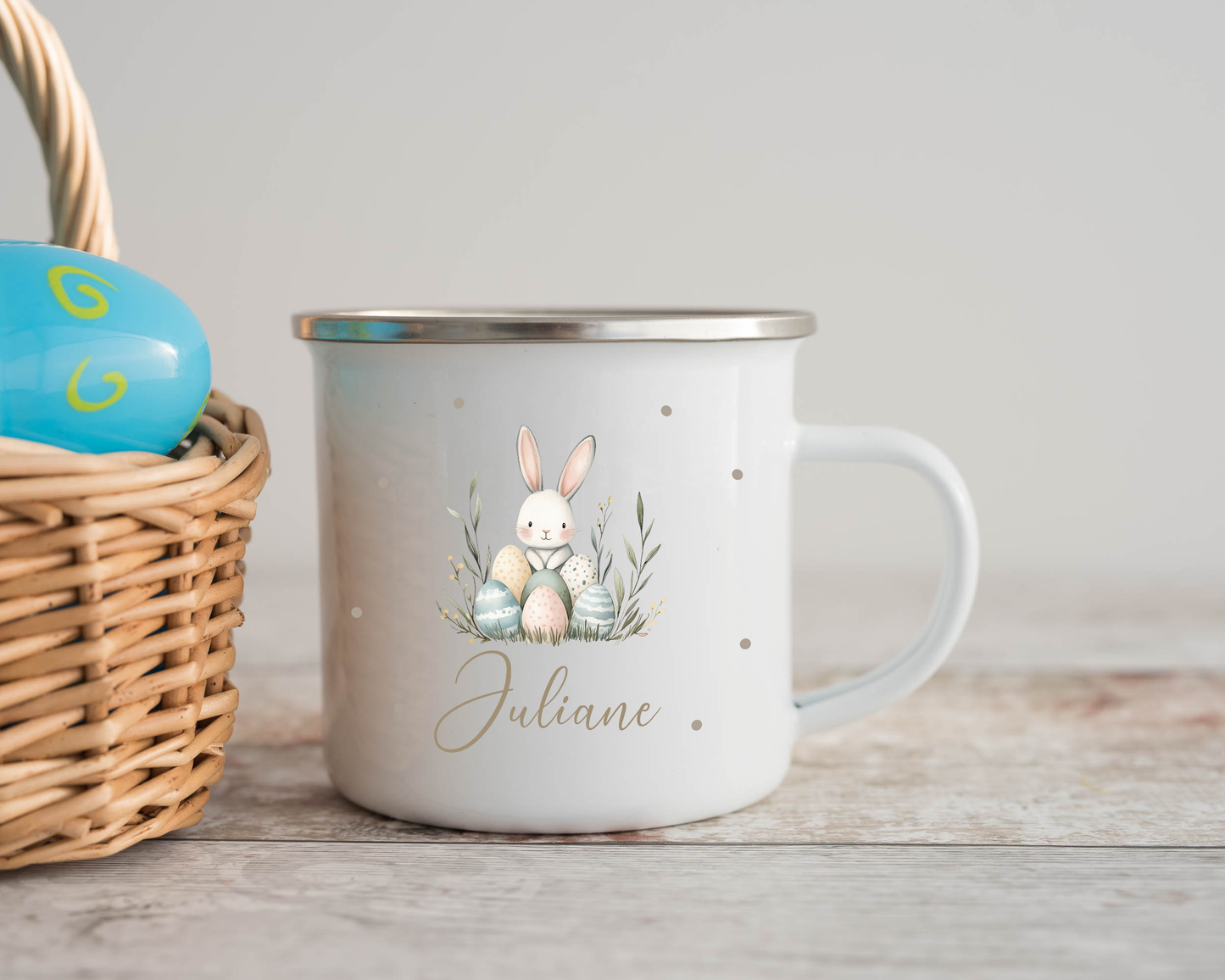 Emaille Kindertasse Personalisiert - Ostertassen