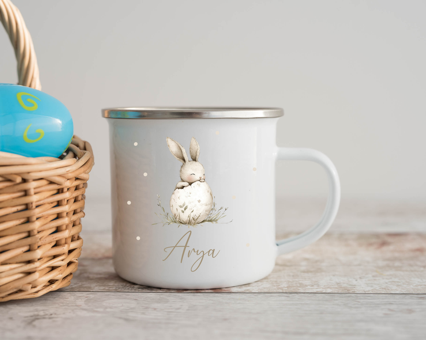 Emaille Kindertasse Personalisiert - Ostertassen