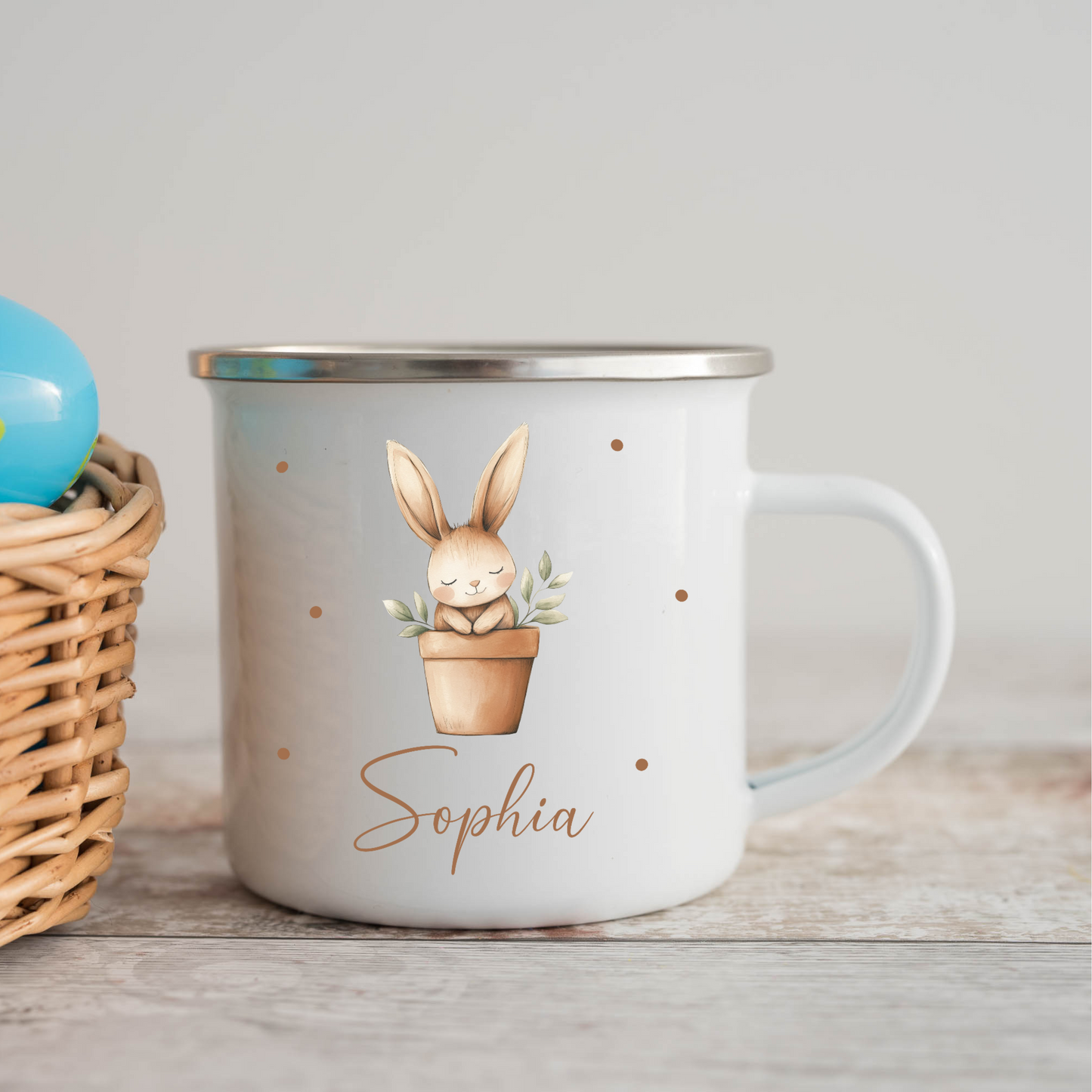 Emaille Kindertasse Personalisiert - Ostertassen