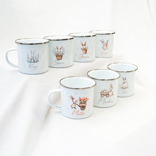 Emaille Kindertasse Personalisiert - Ostertassen