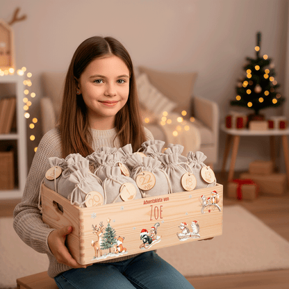 Adventskalender personalisiert zum befüllen - Waldweihnacht