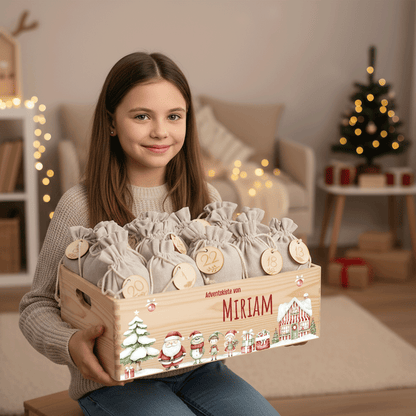 Adventskalender personalisiert zum befüllen - Weihnachtsfamilie