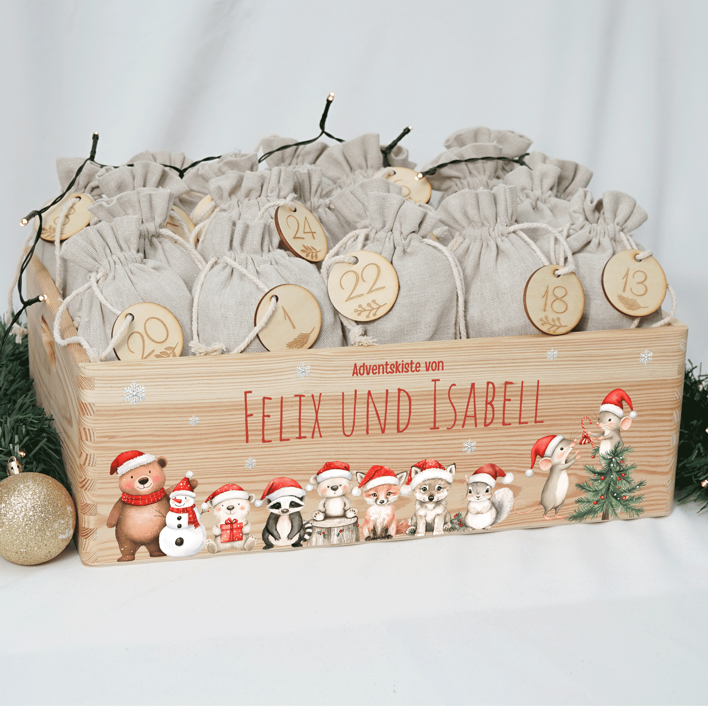 Adventskalender personalisiert zum befüllen - Christmas Friends