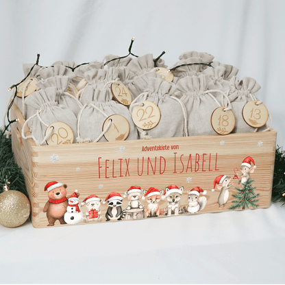 Adventskalender personalisiert zum befüllen - Christmas Friends
