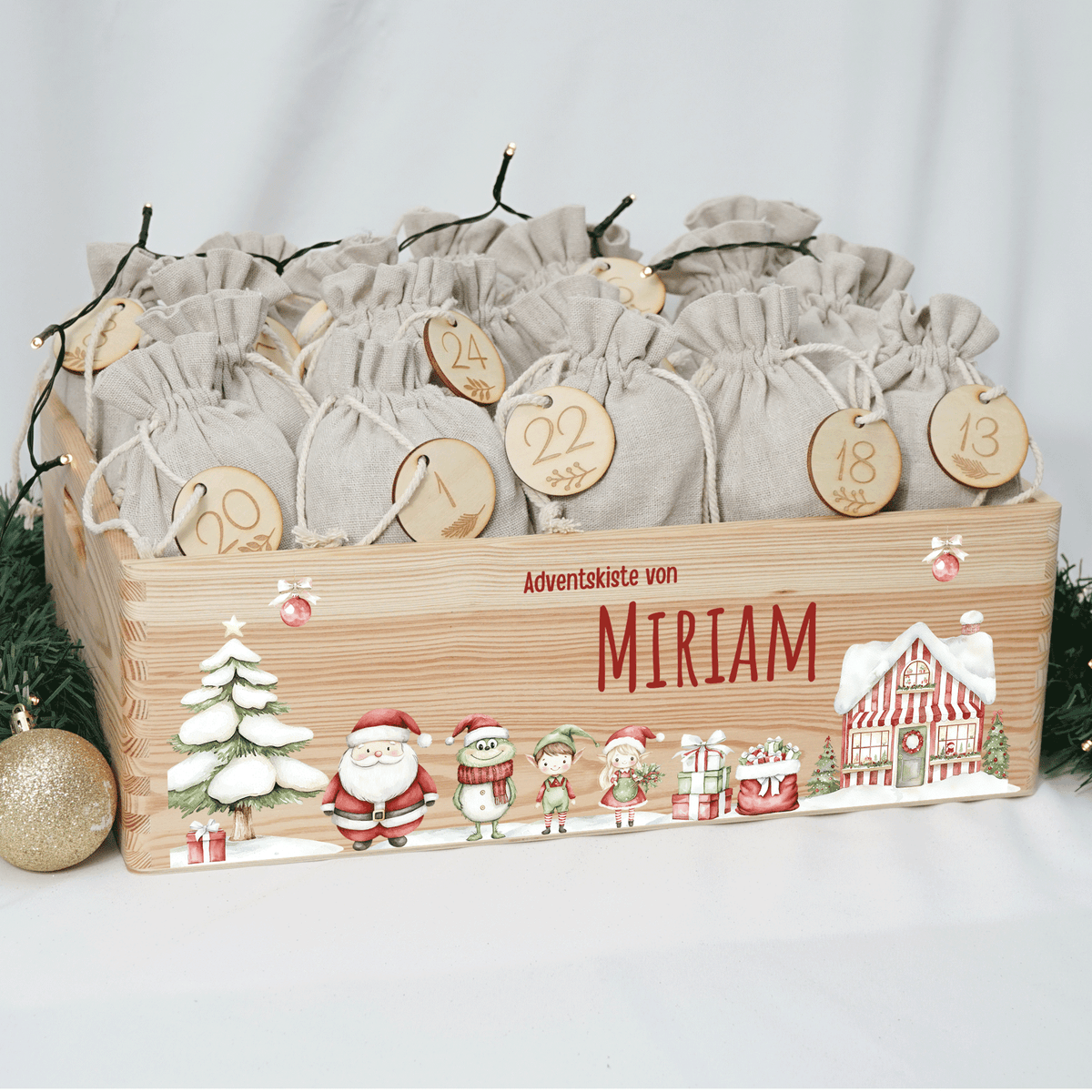 Adventskalender personalisiert zum befüllen - Weihnachtsfamilie