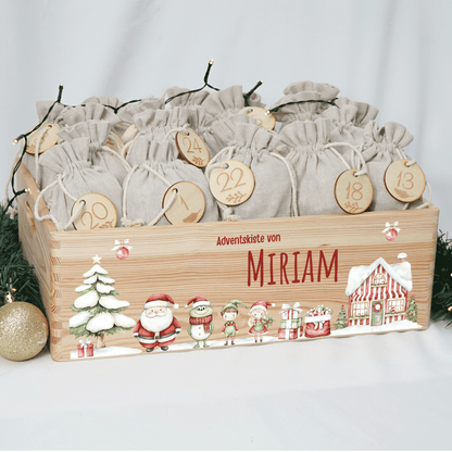 Adventskalender personalisiert zum befüllen - Weihnachtsfamilie