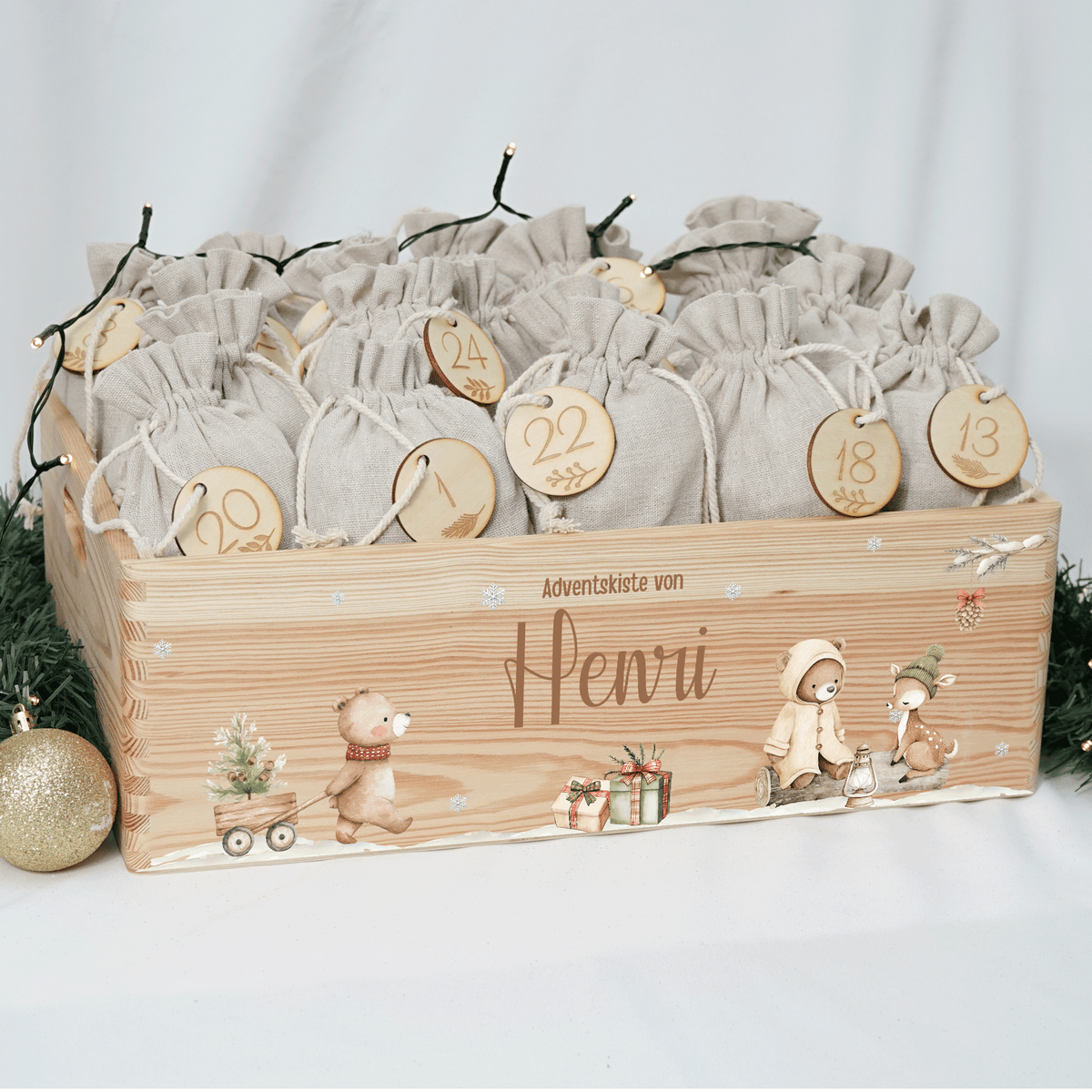 Adventskalender personalisiert zum befüllen - Bärenfreunde